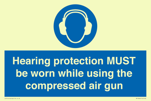 Hearing protection MUST be worn while using the compressed air gun